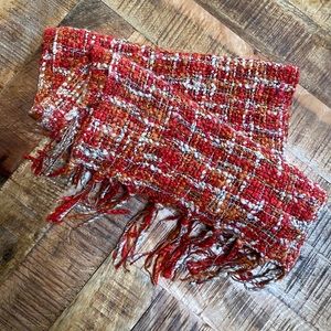 Handmade Orange Knit Scarf